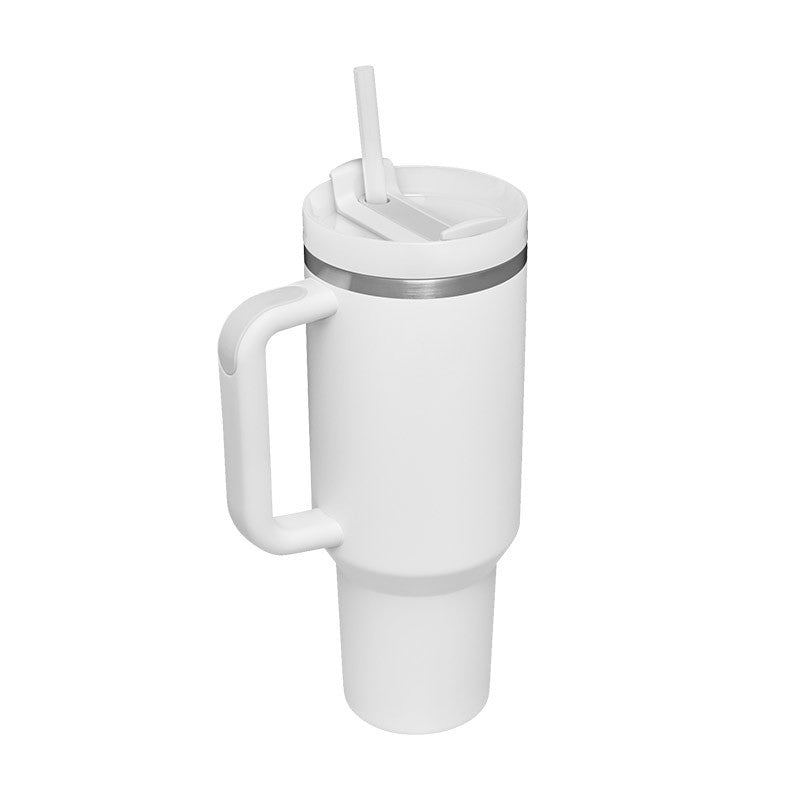 Glatino 40 Oz Insulated Tumbler with Handle & Straw – Stainless Steel Spill Proof Vacuum Coffee Cup for Travel & Office