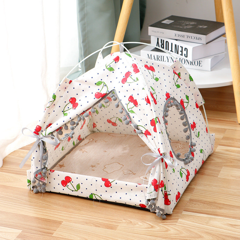 Cat Tent Bed | Cozy Enclosed Pet House for Cats & Small Dogs – Soft Indoor Sleeping Tent