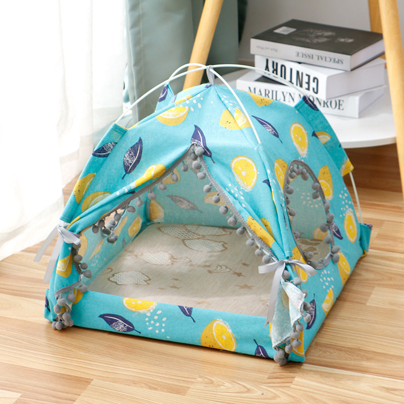 Cat Tent Bed | Cozy Enclosed Pet House for Cats & Small Dogs – Soft Indoor Sleeping Tent