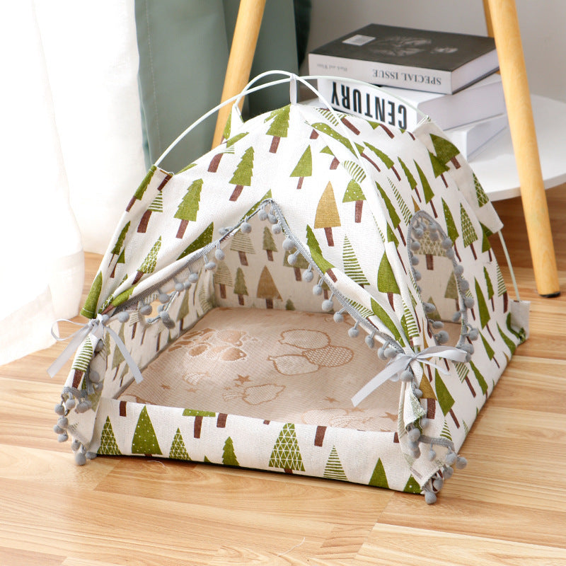 Cat Tent Bed | Cozy Enclosed Pet House for Cats & Small Dogs – Soft Indoor Sleeping Tent