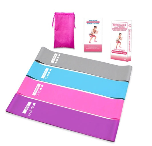Glatino Resistance Bands Set – Elastic Booty & Fitness Bands for Gym, Yoga, Pilates & Full-Body Workouts