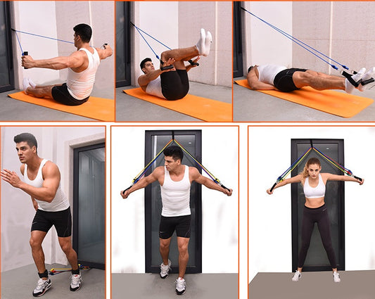 Glatino Portable Fitness Rally – Elastic Resistance Pull Rope for Full-Body Workouts, Yoga, Pilates & Strength Training