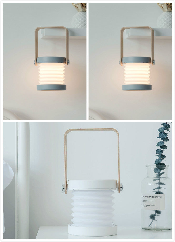 Glatino Foldable Touch LED Night Light Dimmable USB Rechargeable Portable Lantern for Home Decor Reading