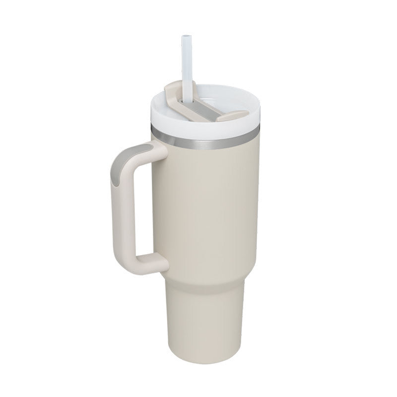 Glatino 40 Oz Insulated Tumbler with Handle & Straw – Stainless Steel Spill Proof Vacuum Coffee Cup for Travel & Office