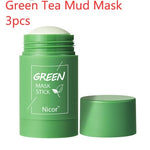 Green Tea Cleansing Clay Mask Stick – Oil Control, Anti-Acne & Whitening Seaweed Face Mask for Smooth, Glowing Skin | Glatino