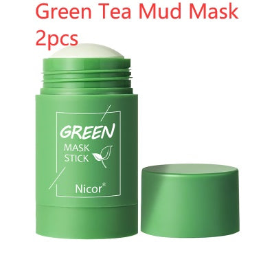 Green Tea Cleansing Clay Mask Stick – Oil Control, Anti-Acne & Whitening Seaweed Face Mask for Smooth, Glowing Skin | Glatino