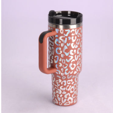 Glatino 40 Oz Insulated Tumbler with Handle & Straw – Stainless Steel Spill Proof Vacuum Coffee Cup for Travel & Office