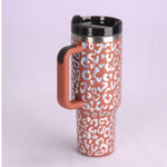 Glatino 40 Oz Insulated Tumbler with Handle & Straw – Stainless Steel Spill Proof Vacuum Coffee Cup for Travel & Office
