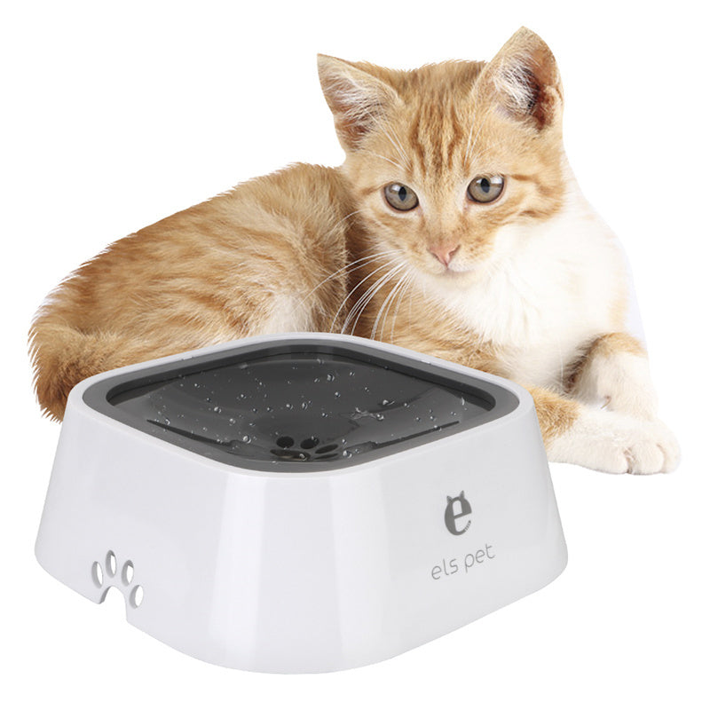 1.5L Pet Water Bowl | Anti-Overflow Floating Slow Feeder Dispenser for Cats & Dogs