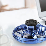 Glatino Mini Fingertip Gyro LED Flying Spinner Toy – Interactive UFO Helicopter Decompression Toy for Kids