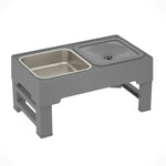 Adjustable Elevated Dog Bowls | Stainless Steel Double Feeder Stand for Large Dogs