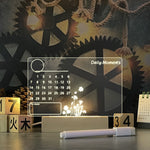 Glatino Creative LED Message Board Night Light – USB Acrylic Note Lamp with Pen for Home Decor & Gifts