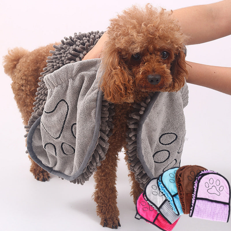 Super Absorbent Pet Bath Towel – Quick-Dry Microfiber Dog & Cat Bathrobe Towel for Fast Drying | Soft & Durable | Glatino