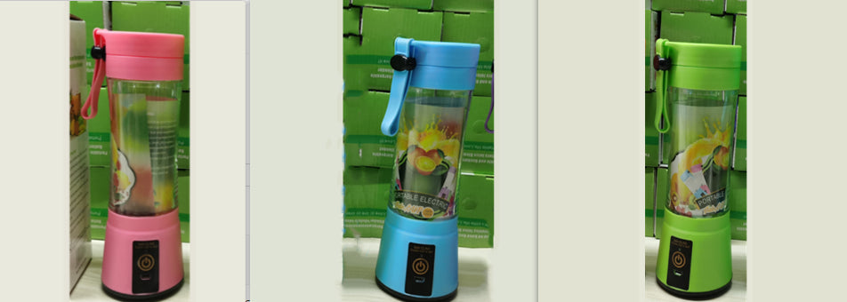 Glatino Portable USB Rechargeable Mini Blender Electric Juicer 6 Blades Fruit Juice Mixer for Home Travel