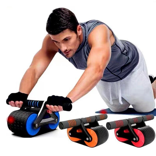 Glatino Double Wheel Ab Roller – Automatic Rebound Abdominal Exerciser & Waist Trainer for Home Gym Fitness