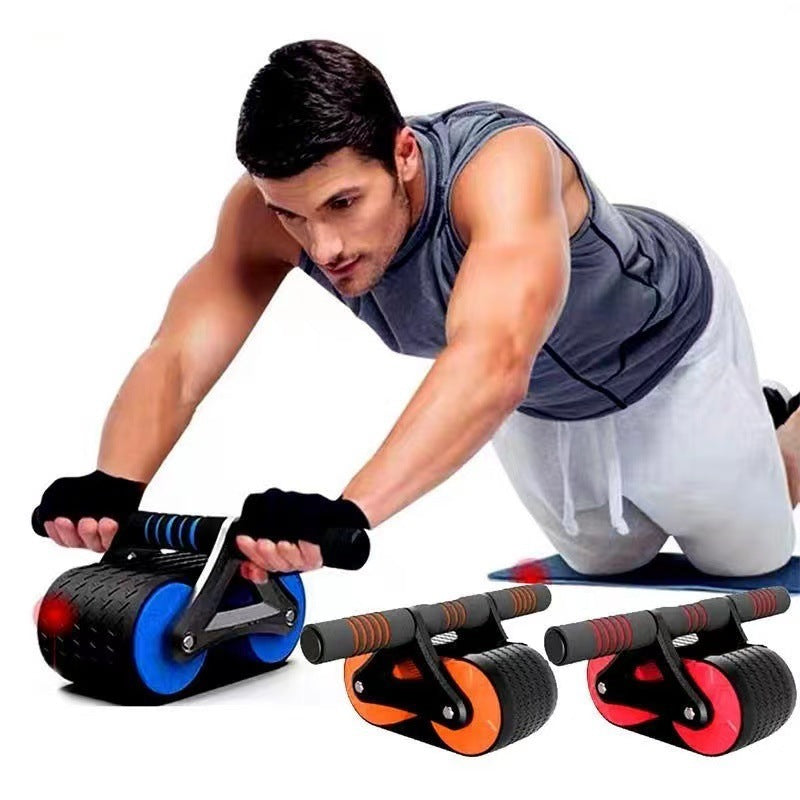Double Wheel Ab Roller – Automatic Rebound Abdominal Exerciser & Waist Trainer for Home Gym Fitness | Core Strength Workout | Glatino