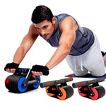 Double Wheel Ab Roller – Automatic Rebound Abdominal Exerciser & Waist Trainer for Home Gym Fitness | Core Strength Workout | Glatino