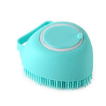 Silicone Dog & Cat Bath Massage Gloves Brush – Grooming Comb with Shampoo Dispenser for Easy Cleaning | Pet Care Essential | Glatino