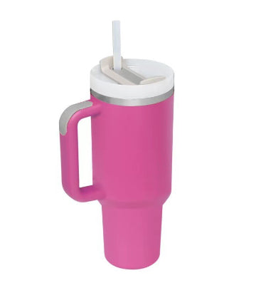 Glatino 40 Oz Insulated Tumbler with Handle & Straw – Stainless Steel Spill Proof Vacuum Coffee Cup for Travel & Office