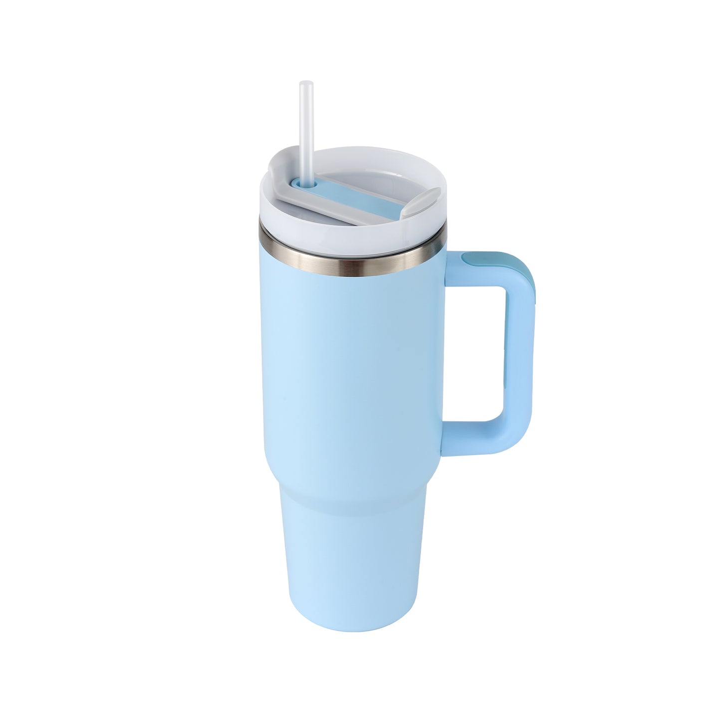 Glatino 40 Oz Insulated Tumbler with Handle & Straw – Stainless Steel Spill Proof Vacuum Coffee Cup for Travel & Office