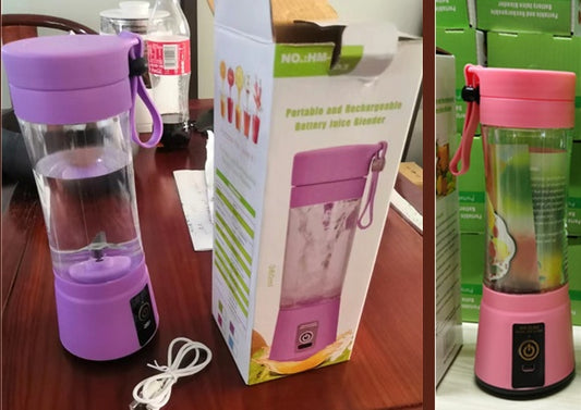 Glatino Portable USB Rechargeable Mini Blender Electric Juicer 6 Blades Fruit Juice Mixer for Home Travel