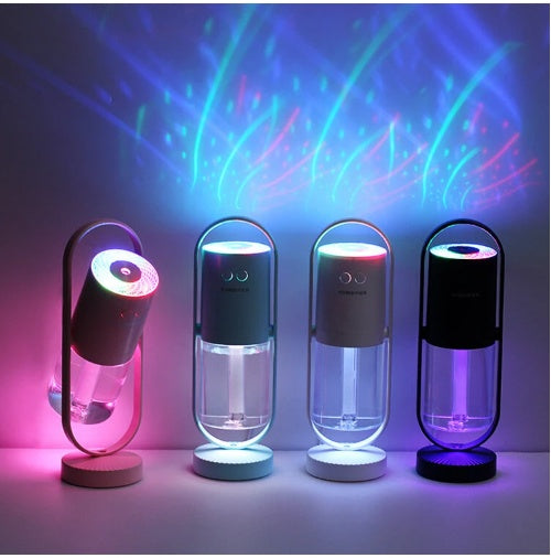 Glatino Magic Shadow USB Air Humidifier with Projection Night Light – Ultrasonic Mini Mist Maker for Home, Car & Office