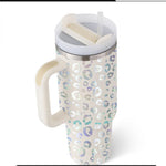 Glatino 40 Oz Insulated Tumbler with Handle & Straw – Stainless Steel Spill Proof Vacuum Coffee Cup for Travel & Office