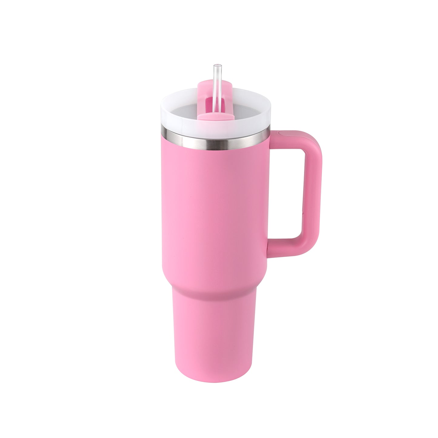 Glatino 40 Oz Insulated Tumbler with Handle & Straw – Stainless Steel Spill Proof Vacuum Coffee Cup for Travel & Office