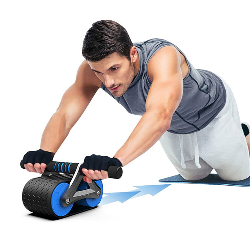 Glatino Double Wheel Ab Roller – Automatic Rebound Abdominal Exerciser & Waist Trainer for Home Gym Fitness