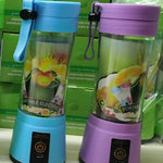 Glatino Portable USB Rechargeable Mini Blender Electric Juicer 6 Blades Fruit Juice Mixer for Home Travel