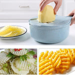 Glatino 8 In 1 Mandoline Vegetable Slicer – Potato Peeler, Onion Grater & Multi Blade Kitchen Cutter with Strainer