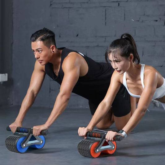Glatino Double Wheel Ab Roller – Automatic Rebound Abdominal Exerciser & Waist Trainer for Home Gym Fitness