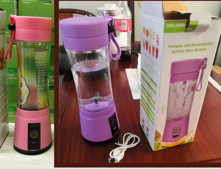 Glatino Portable USB Rechargeable Mini Blender Electric Juicer 6 Blades Fruit Juice Mixer for Home Travel
