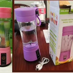 Glatino Portable USB Rechargeable Mini Blender Electric Juicer 6 Blades Fruit Juice Mixer for Home Travel