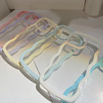 Wave Border Phone Case – Simple Solid Candy Color Soft Protective Cover for iPhone & Android | Shockproof & Stylish | Glatino