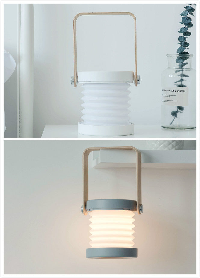 Glatino Foldable Touch LED Night Light Dimmable USB Rechargeable Portable Lantern for Home Decor Reading