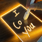 Glatino Creative LED Message Board Night Light – USB Acrylic Note Lamp with Pen for Home Decor & Gifts