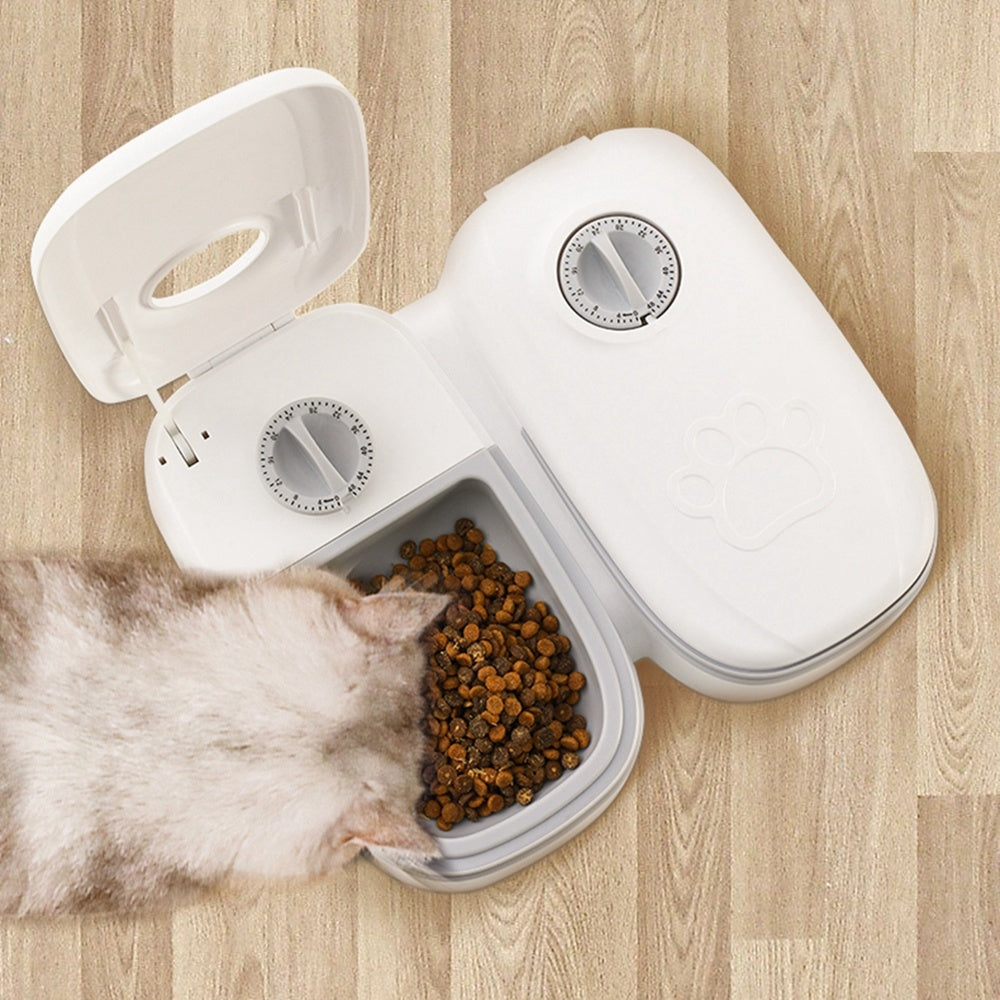 Glatino Automatic Smart Pet Feeder – Timed Food Dispenser with Stainless Steel Bowl for Cats & Dogs