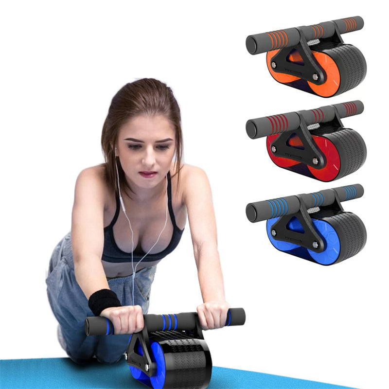 Double Wheel Ab Roller – Automatic Rebound Abdominal Exerciser & Waist Trainer for Home Gym Fitness | Core Strength Workout | Glatino