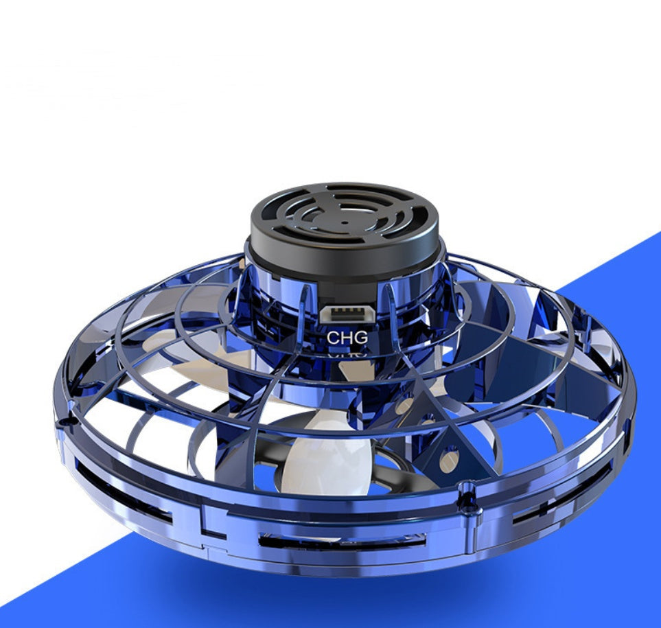 Glatino Mini Fingertip Gyro LED Flying Spinner Toy – Interactive UFO Helicopter Decompression Toy for Kids