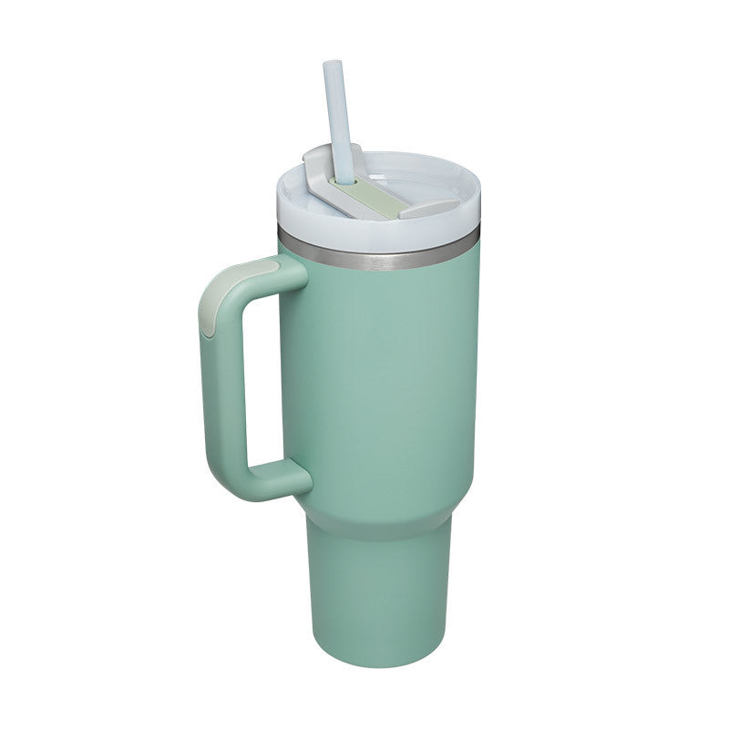 Glatino 40 Oz Insulated Tumbler with Handle & Straw – Stainless Steel Spill Proof Vacuum Coffee Cup for Travel & Office