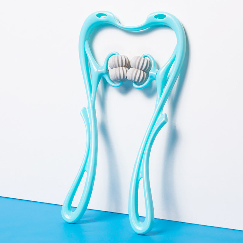 Six-Wheel Neck Massager – Manual Roller Tool for Muscle Relaxation, Stress & Pain Relief | Full-Body Massage Roller by Glatino