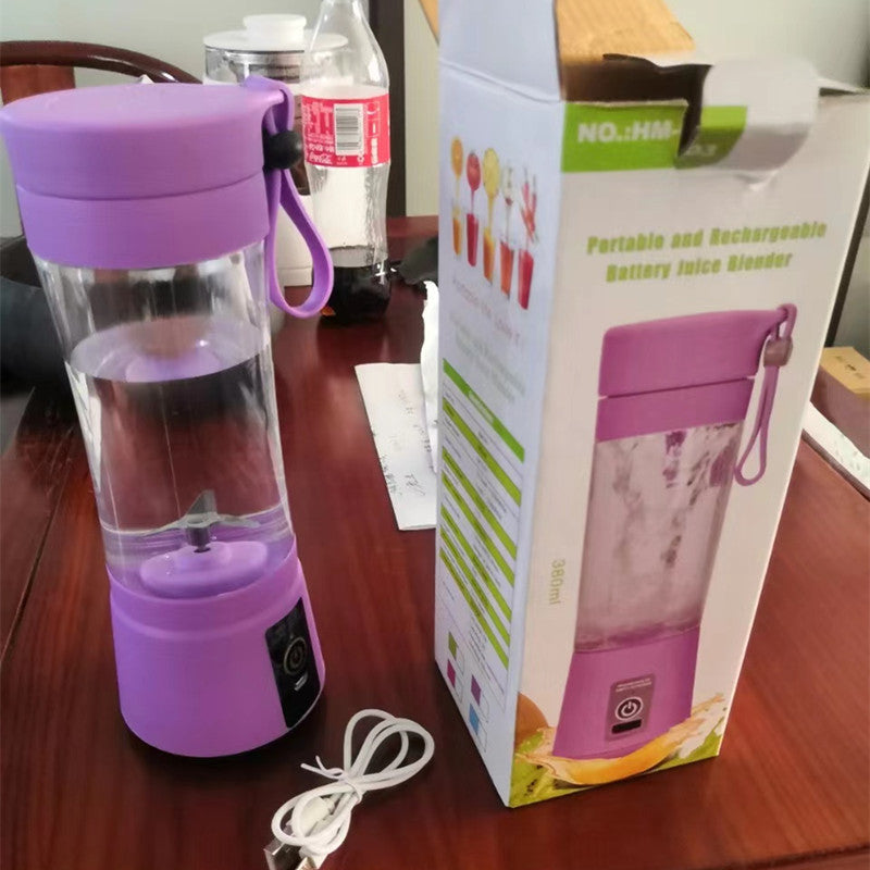 Glatino Portable USB Rechargeable Mini Blender Electric Juicer 6 Blades Fruit Juice Mixer for Home Travel