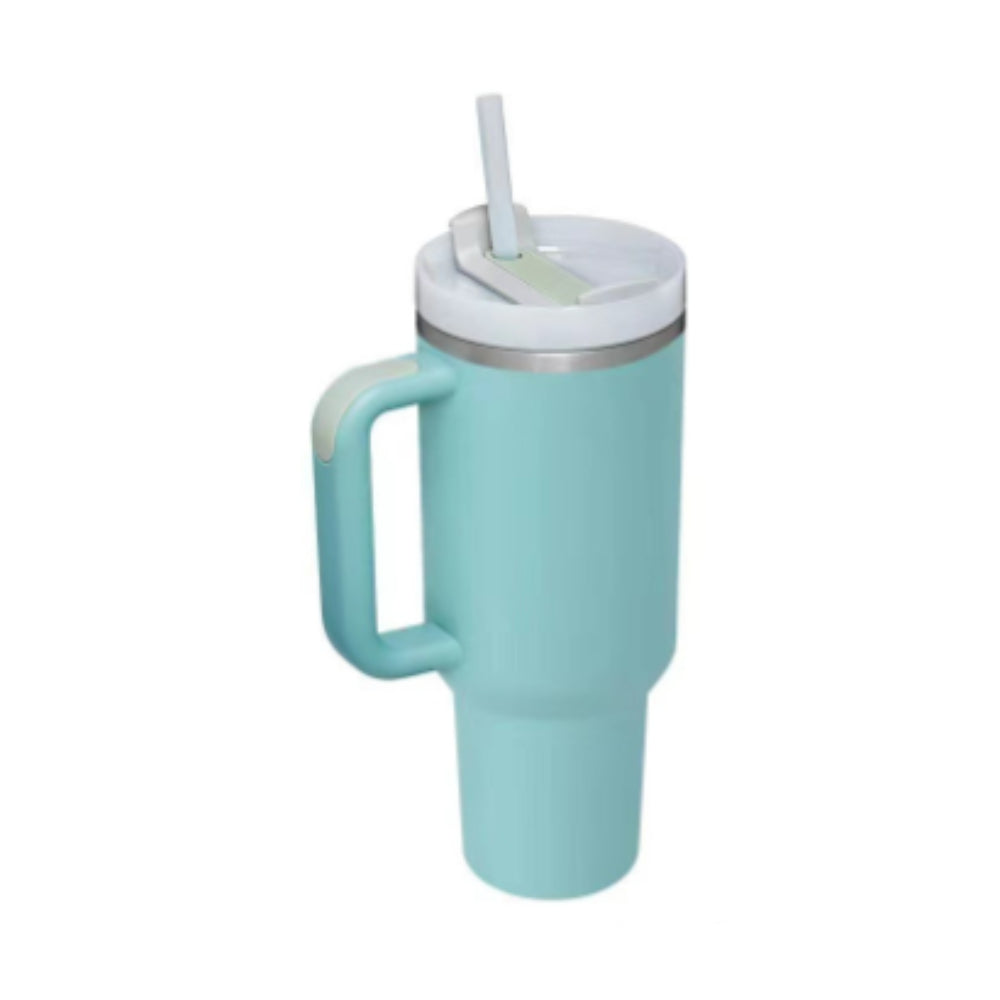 Glatino 40 Oz Insulated Tumbler with Handle & Straw – Stainless Steel Spill Proof Vacuum Coffee Cup for Travel & Office