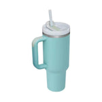 Glatino 40 Oz Insulated Tumbler with Handle & Straw – Stainless Steel Spill Proof Vacuum Coffee Cup for Travel & Office