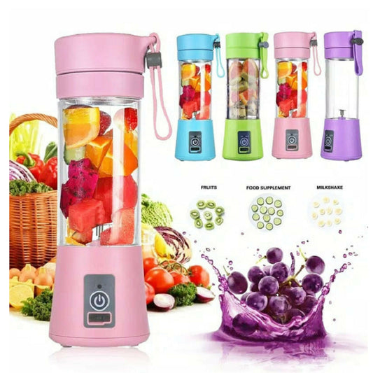 Glatino Portable USB Rechargeable Mini Blender Electric Juicer 6 Blades Fruit Juice Mixer for Home Travel