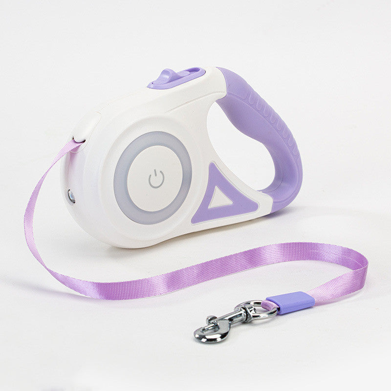 Glatino Retractable Dog Leash with LED Spotlight & Collar – Automatic Pet Traction Rope for Small & Medium Dogs