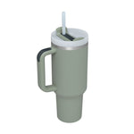 Glatino 40 Oz Insulated Tumbler with Handle & Straw – Stainless Steel Spill Proof Vacuum Coffee Cup for Travel & Office