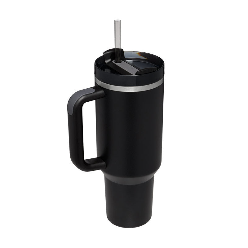 Glatino 40 Oz Insulated Tumbler with Handle & Straw – Stainless Steel Spill Proof Vacuum Coffee Cup for Travel & Office