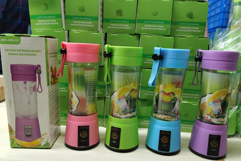 Glatino Portable USB Rechargeable Mini Blender Electric Juicer 6 Blades Fruit Juice Mixer for Home Travel